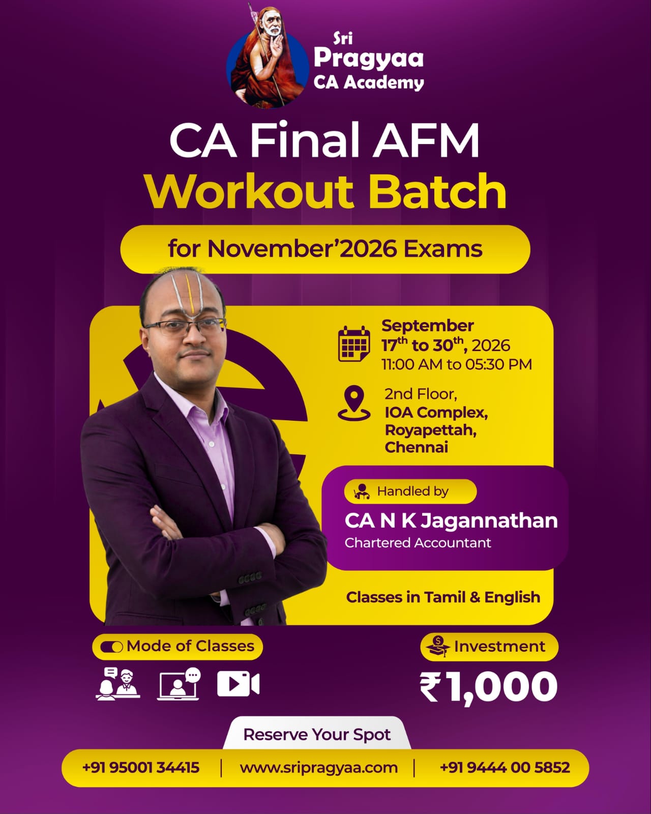 CA Final Crash Course AFM